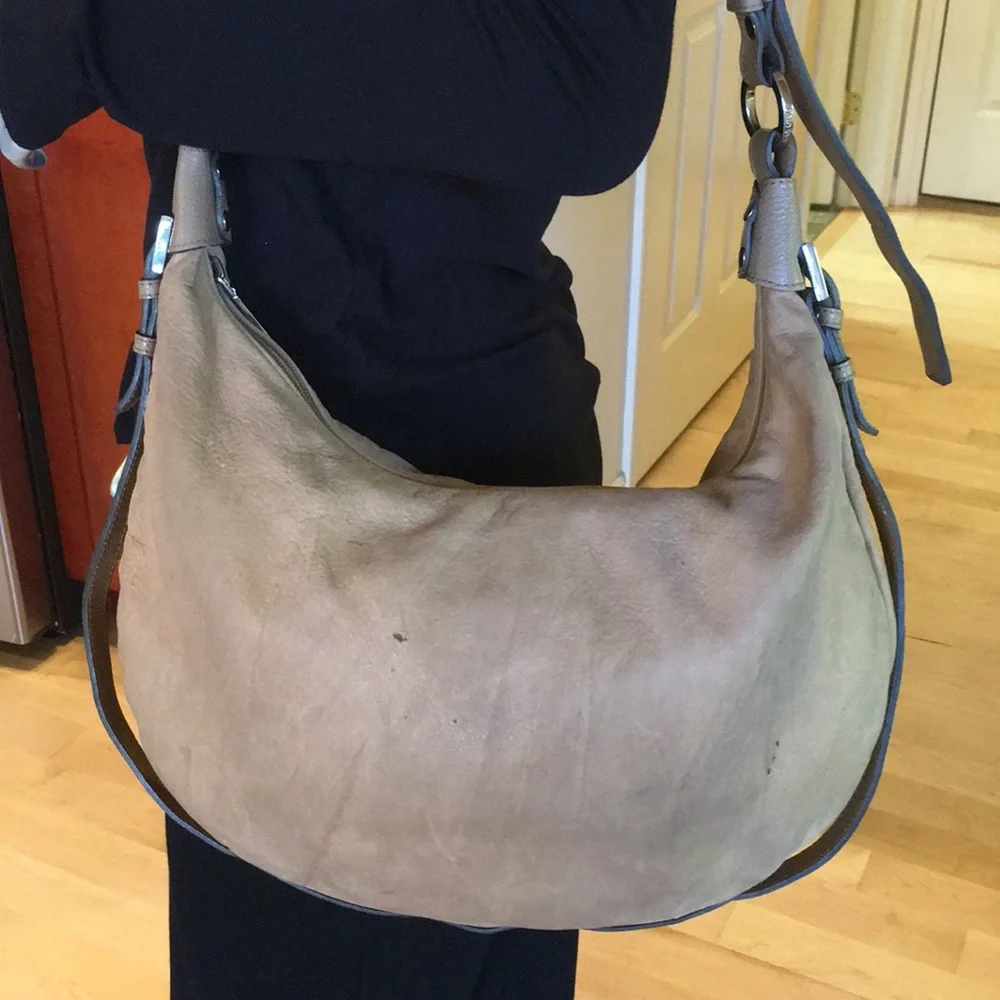 Kesslord Vintage Leather Hobo Crossbody